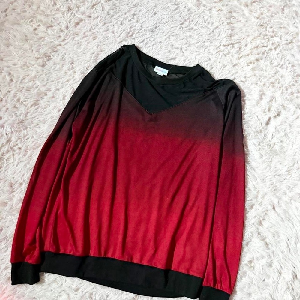 Dark Vampy Gradient Sheer Goth Star Trek Cosplay Costume Top Womens M Halloween